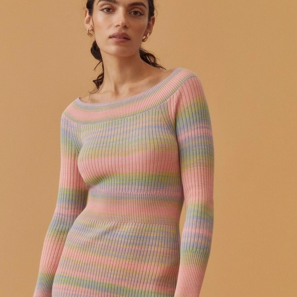 Anthropologie Daily Practice Sweater Knit Pastel Dress - Picture 7 of 11